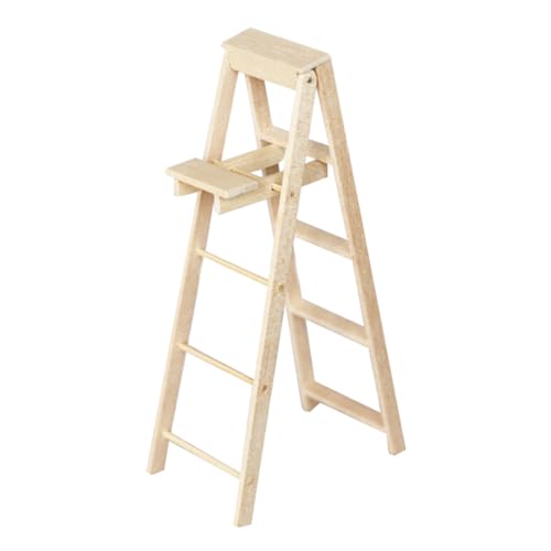 1 Stück Maßstab DIY Dekoration Unvollendete Holzleiter für Mini Garten Handwerk Zubehör Schaffen von INOOMP
