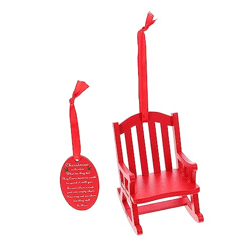 1 Stück Mini Holz Rocking Chair Deko für Kinderzimmer Süßes Möbelstück für Puppenhaus und Wohnaccessoires für Kreative Raumgestaltung und Weihnachtsdekoration 1 Stück Mini Holz Rocking Chair Deko für Kinderzimmer Süßes Möbelstück für Puppenhaus und Wohnaccessoires für Kreative Raumgestaltung und Weihnachtsdekoration von INOOMP