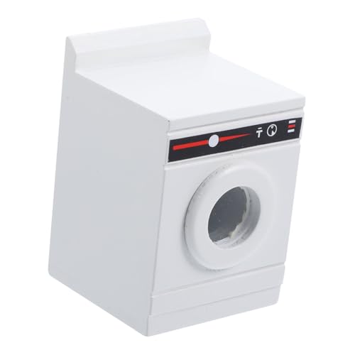 1 Stück Mini-waschmaschinenmodell Simulationsscheibe Miniaturmodell Realistisches Waschmaschinenspielzeug Miniaturwaschmaschine Modle Desktop-mini-Waschmaschine Weiß Plastik von INOOMP