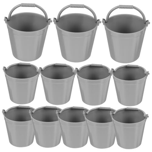 12 Stück Eimer Silbergraue Wasserbehälter Modelle für DIY Mikrolandschaften und Puppenhäuser Robuste Miniature Bucket für Deko 12 Stück Eimer Silbergraue Wasserbehälter Modelle für DIY Mikrolandschaften und Puppenhäuser Robuste Miniature Bucket für Deko von INOOMP