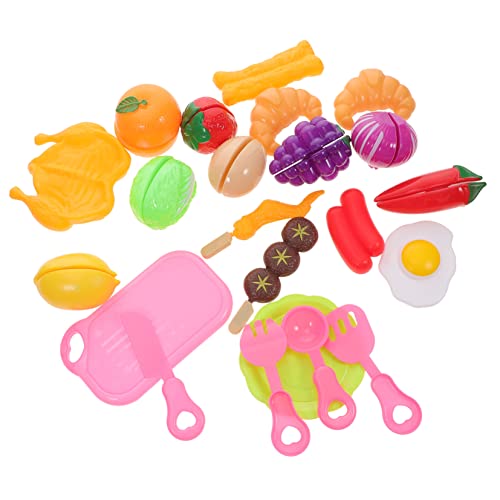 23 Stück Obst Geschnittene Küche Essen Spielküchenzubehör Kleinkindspielzeug Küchenspielzeug Für Kinderkochutensilien Gefälschtes Essen Abs von INOOMP