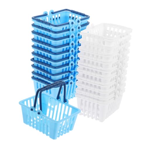 24 Stück Einkaufskorb- Minikorb mit Griff Mini-Handkorb Miniaturkörbe Einkaufskorbspielzeug für Modelle von Einkaufskörben kleine Spielsachen Plastik 24 Stück Einkaufskorb- Minikorb mit Griff Mini-Handkorb Miniaturkörbe Einkaufskorbspielzeug für Modelle von Einkaufskörben kleine Spielsachen Plastik von INOOMP