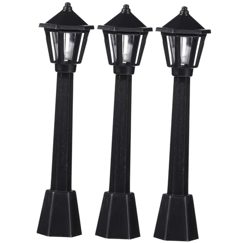 3 Stück Teiliges Mikro Landschafts Figuren mit Straßenlaterne Realistische Simulation Lichtdekoration für Miniaturgärten Puppenhäuser und Kreative DIY Projekte Schwarz 3 Stück Teiliges Mikro Landschafts Figuren mit Straßenlaterne Realistische Simulation Lichtdekoration für Miniaturgärten Puppenhäuser und Kreative DIY Projekte Schwarz von INOOMP