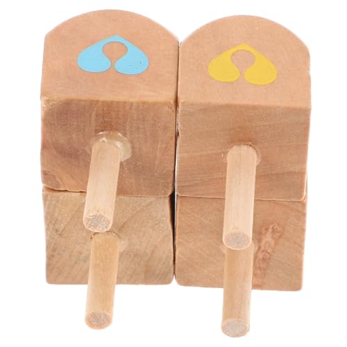 4 Stück Kreisel für Mini-Holzgyroskope Chanukka-Partyspieldekoration Unfertiger Dreidel aus Holz Standardoberteile Dreidel schmücken Chanukka-Spiele Gyro - hölzern von INOOMP