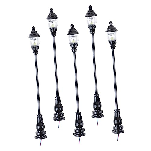 5 Stück Teiliges Mini Gartenlaternen Modell für Sandtisch Dekoration Realistische Details für Mini Häuser Dekorative Lampen für Modelleisenbahnen und Miniaturen von INOOMP