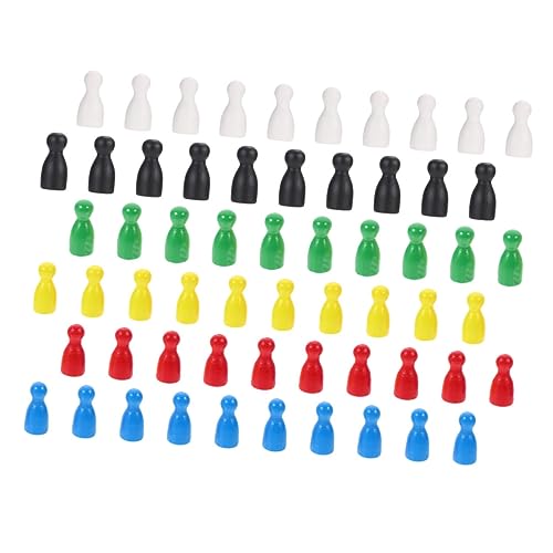60 Stück Spielsteine für Brettspiele Farbige Tabletop Spielkomponenten für Schach Dame und Mehr von INOOMP