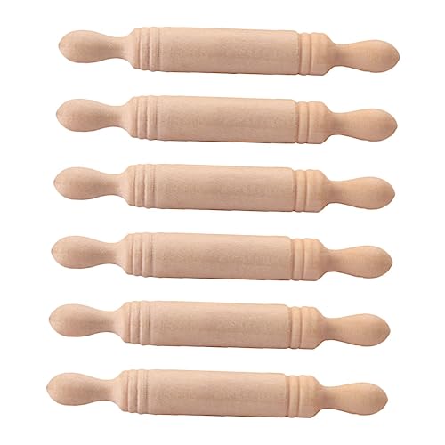 6Stücke Mini Holz Nudelholz für Teiliges Küchenzubehör zur Dekoration für DIY Mini Küchenlandschaften und Lernspielzeug für Jungen 6Stücke Mini Holz Nudelholz für Teiliges Küchenzubehör zur Dekoration für DIY Mini Küchenlandschaften und Lernspielzeug für Jungen von INOOMP