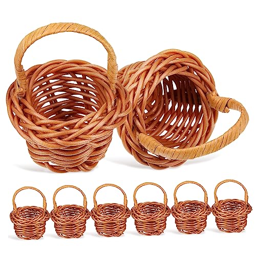 8Stücke Körbe aus Geflochtenem Rattan Teiliges für Dekorative Mini Hausdekoration für Puppenhäuser und Kreative DIY Projekte mit Praktischem Vielseitig 8Stücke Körbe aus Geflochtenem Rattan Teiliges für Dekorative Mini Hausdekoration für Puppenhäuser und Kreative DIY Projekte mit Praktischem Vielseitig von INOOMP
