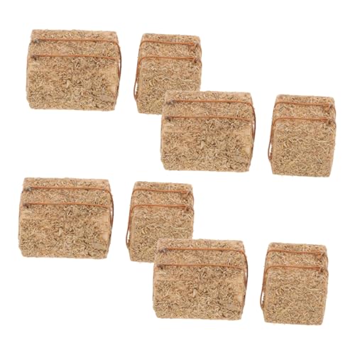 8Stücke Teiliges Strohballen für Puppenhäuser Realistische Herbst Dekoration mit Exquisiten Details für Kreative DIY Szenen und Tischdekoration von INOOMP