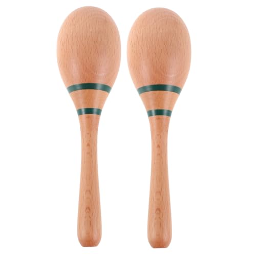 INOOMP 1 Paar Rassel Musikinstrumente Musikinstrument Maracas für Maracas- für Kleinkinder Schlaginstrumente für kleine Schlaginstrumente Holz Grün von INOOMP
