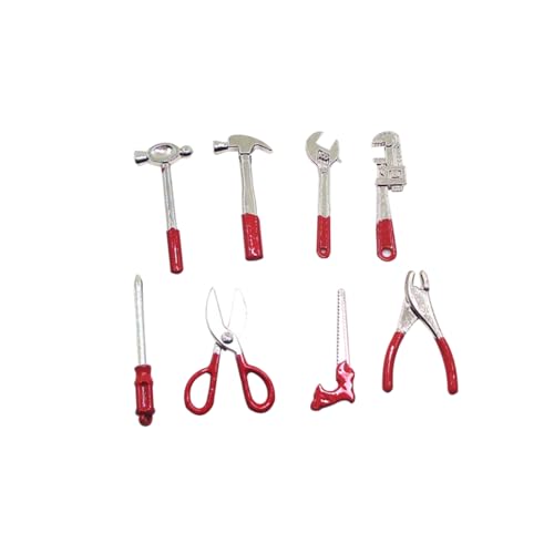 INOOMP 1 Satz 8 Stück Puppenhaus-Werkzeuge Mini -Werkzeug Miniaturen Miniaturszene Miniatur-hausreparaturwerkzeuge Mini-reparaturwerkzeug Mini- -Tool von INOOMP
