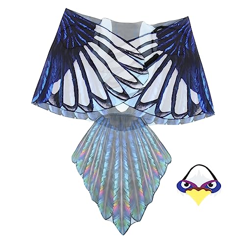 INOOMP 1 Satz Adlerflügel gesetzt aufblasbare Kostüme Halloween-Kostüm für Jungs Cosplay Flügel geformt Halloween deko Party-Adlerflügel Vogelkostume für Chiffon Blau INOOMP 1 Satz Adlerflügel gesetzt aufblasbare Kostüme Halloween-Kostüm für Jungs Cosplay Flügel geformt Halloween deko Party-Adlerflügel Vogelkostume für Chiffon Blau von INOOMP