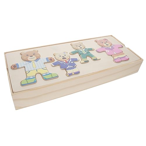 INOOMP 1 Satz Ankleide-Puzzle Tierpuzzlespiel für Cartoon-Tierpuzzle aus Holz Tierpuzzle- Tierrätsel für tierische Rätsel Holztier-Puzzlespielzeug INOOMP 1 Satz Ankleide-Puzzle Tierpuzzlespiel für Cartoon-Tierpuzzle aus Holz Tierpuzzle- Tierrätsel für tierische Rätsel Holztier-Puzzlespielzeug von INOOMP