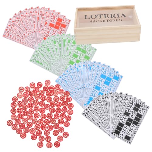 INOOMP 1 Satz Bingo-Schach Schachstrategiespiel Intellektuelles Schachbrett Logisches Schachspiel- Russisches Blockspiel Bingo-brettspiel Papier von INOOMP