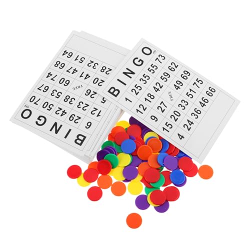 INOOMP 1 Satz Bingo Spielset mit Einzigartigen Bingo Karten und Plastikspielchips Fördert Zahlenkenntnis und Konzentration für Unterhaltsame Familienabende und Kinderunterhaltung INOOMP 1 Satz Bingo Spielset mit Einzigartigen Bingo Karten und Plastikspielchips Fördert Zahlenkenntnis und Konzentration für Unterhaltsame Familienabende und Kinderunterhaltung von INOOMP