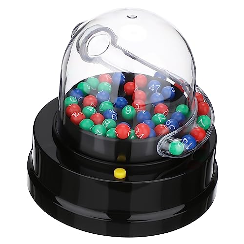 INOOMP 1 Satz Desktop-Spiele Maschine klein verlosen Elektrik Lotto Spielautomat Mini Lotto-Spiel -Spielautomat Tombola Lottospielautomat elektrisch Abs Schwarz von INOOMP