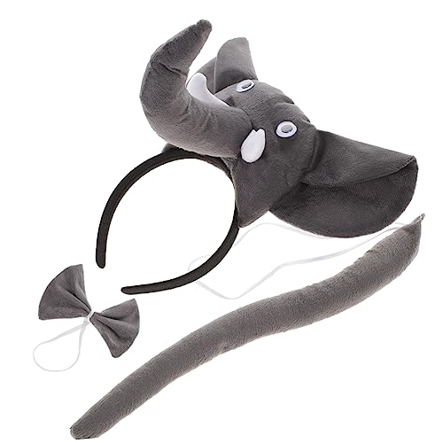 INOOMP 1 Satz Elefant Kostüm Set für Teiliges Zubehör mit Haarband Fliege für Karneval Cosplay und Tierkostümpartys Hochwertiges Design mit Tollen Details INOOMP 1 Satz Elefant Kostüm Set für Teiliges Zubehör mit Haarband Fliege für Karneval Cosplay und Tierkostümpartys Hochwertiges Design mit Tollen Details von INOOMP