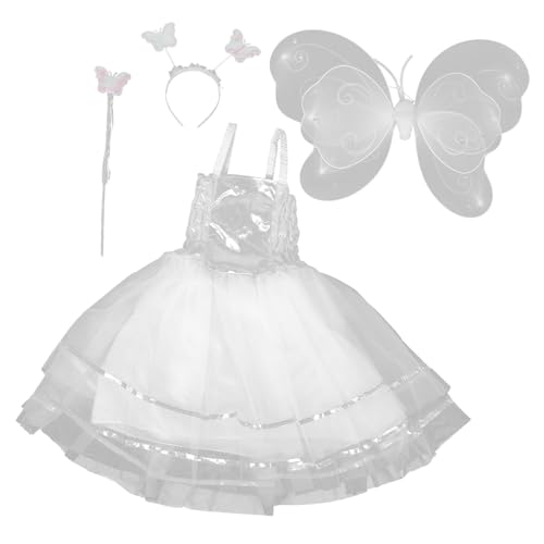 INOOMP 1 Satz Feenkostüm Bühnen Sie Kinderkostüm Bühnen -Outfit Für Festival Engelskleid Angel Cosplay -kostüm Performance-kostüm Für Engels -Outfit Engelsflügel Draht Weiß INOOMP 1 Satz Feenkostüm Bühnen Sie Kinderkostüm Bühnen -Outfit Für Festival Engelskleid Angel Cosplay -kostüm Performance-kostüm Für Engels -Outfit Engelsflügel Draht Weiß von INOOMP