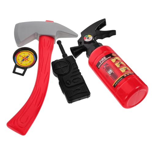 INOOMP 1satz Feuerwehrmann Kostüm Set Für Mädchen Mit Spielzeug Feuerlöscher Rollenspiel Zubehör Für Kreative Partys Und Verkleidung Teiliges Set Für Jungen Und Mädchen von INOOMP