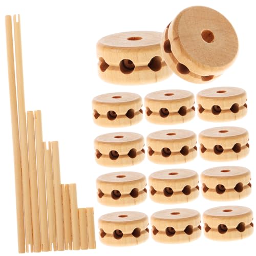 INOOMP 1 Satz Holzbausteine mit Kreatives Konstruktionsspielzeug für Pädagogisches Holzspielzeug Hand Augen Koordination und Kreativität und Sicher von INOOMP