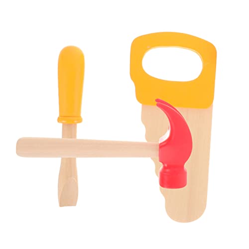 INOOMP 1 Satz Holzwerkzeug Set für Teiliges mit Hammer Säge und Schraubendreher Kreative Simulationstools Geschicklichkeit und Koordination für Kleine Handwerker von INOOMP