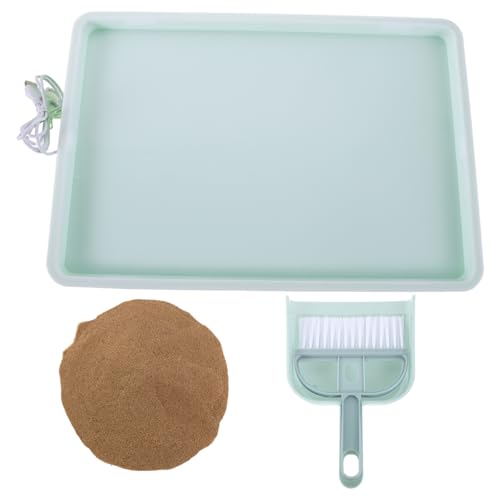 INOOMP 1 Satz Kindersandmalereisplattform im Vorschule Sandkunst Sandkarkenschale Sandkupplung Leichter Tisch für -Sand-Gemälde Plastik Light Green von INOOMP