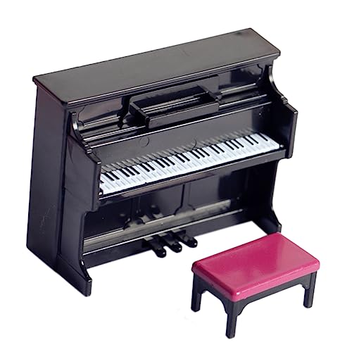 INOOMP 1 Satz Klaviermodell Modell Kleiner Klavierhocker Miniatur-klavierdekor Miniatur-klavierornament Mikropiano-Modell Pp Schwarz INOOMP 1 Satz Klaviermodell Modell Kleiner Klavierhocker Miniatur-klavierdekor Miniatur-klavierornament Mikropiano-Modell Pp Schwarz von INOOMP