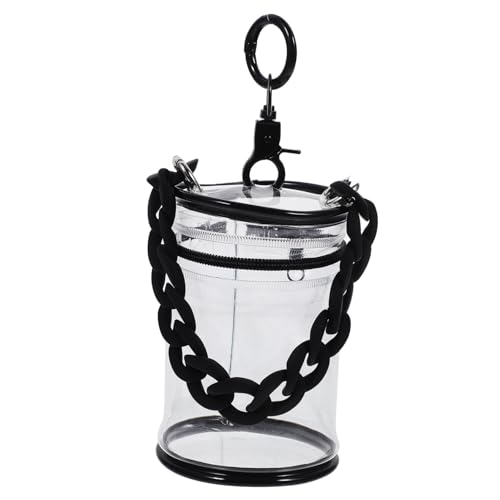INOOMP 1 Satz Kleiner Puppenbeutel Kleinkinder kleine Puppentasche im Freien klare Puppentasche Transparente Figuren-Präsentationstasche Aufbewahrungstasche für Puppenkleidung PVC Schwarz von INOOMP