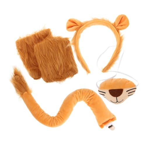 INOOMP 1 Satz Kostüm Zubehör mit Haarreifen Maske und Handschuhen Tierische Party Accessoires für Karneval Cosplay und Feste Leicht und Bequem von INOOMP