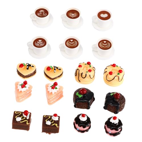 INOOMP 1 Satz Kuchendekorationen Zum Essen Und Puppenhaus-Miniatur-Essen Schmücken Kuchen-Dessert-Modell Künstliche Kuchenstücke Puppenhaus-miniaturen Party Miniatur Backen Harz von INOOMP