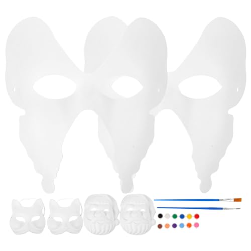 INOOMP 1 Satz Leere Papiermasken Party-Leermasken Handbemalte Masken Partygeschenke Diy-Zubehör von INOOMP