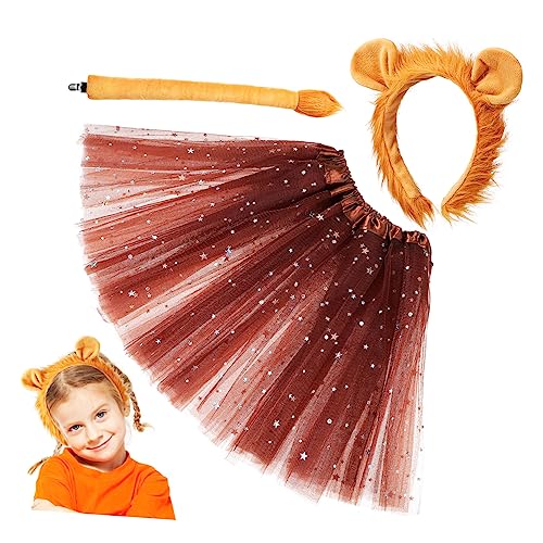 INOOMP 1 Satz Löwen-Charakterkostüm Kostüm Geburtstag Löwen-Tutu-Kostüm für Mädchen Tutu Halloween -Kostüme für Teenager Löwen-Outfit Zubehör für Tierkostüme Polyester von INOOMP