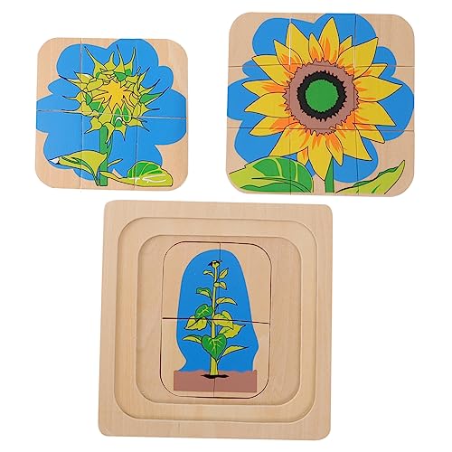 INOOMP 1 Satz Mehrschichtiges Holzpuzzle für Lernspielzeug mit Tier und Pflanzenmotiven Fördert Kreativität und Kognitive Fähigkeiten für Familienaktivitäten und Handwerkliche INOOMP 1 Satz Mehrschichtiges Holzpuzzle für Lernspielzeug mit Tier und Pflanzenmotiven Fördert Kreativität und Kognitive Fähigkeiten für Familienaktivitäten und Handwerkliche von INOOMP