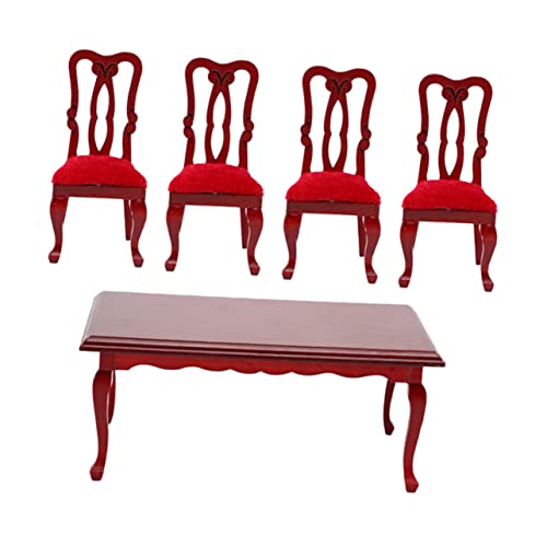 INOOMP 1 Satz Mini Essstuhltisch Set Mini- Puppenstubenmöbel Miniaturen Puppenstubenstühle klein kindergeburtstags mitgebsel holzspielsachen Miniatur-Tischstühle Mini-Tischhocker rot INOOMP 1 Satz Mini Essstuhltisch Set Mini- Puppenstubenmöbel Miniaturen Puppenstubenstühle klein kindergeburtstags mitgebsel holzspielsachen Miniatur-Tischstühle Mini-Tischhocker rot von INOOMP
