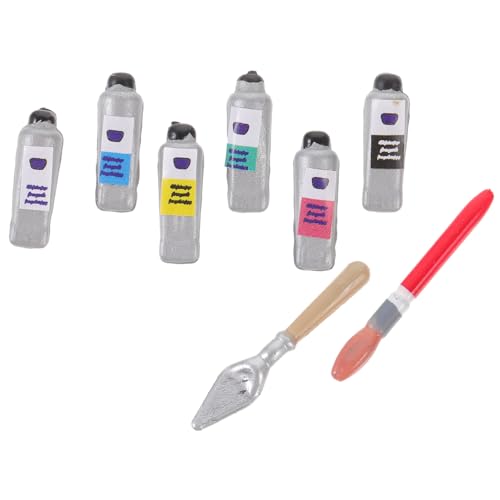 INOOMP 1 Satz Mini Pigment Box puppenhaus spielzeuge Mini- -Landschaftsstütze Zubehör für Puppenhäuser Mini-Dekoration Mini House Accessory Miniatur-Malwerkzeug Plastik von INOOMP