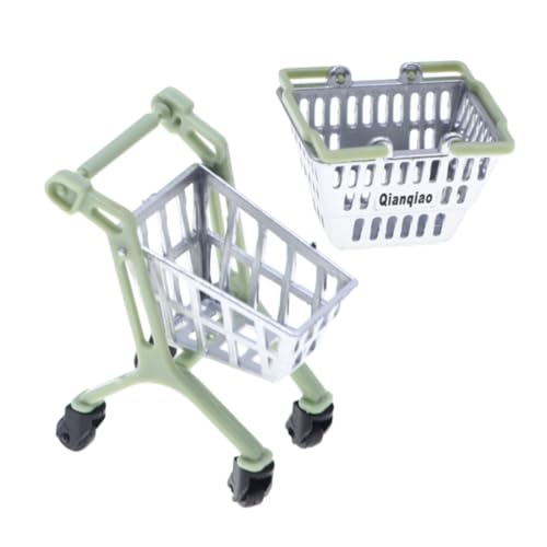 INOOMP 1 Satz Mini Supermarkt Einkaufskorb Puppenhaus Mini Supermarkt Kleiner Korb Mini-Korb Für Puppenhaus-szenerie-Requisiten Mini-puppenhaus-zubehör Plastik von INOOMP