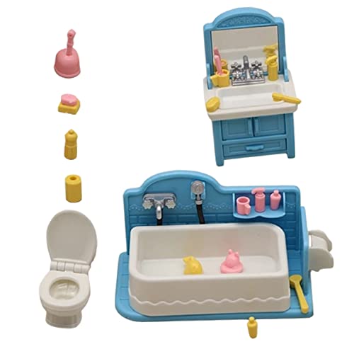 INOOMP 1 Satz Mini-badezimmerset Mini-badewannendekor Mini-haustoilette Mini-Badezimmer- Und Toilettenspielzeug Badewannenmodell Mini-puppenhaus-zubehör Miniaturmöbel Plastik INOOMP 1 Satz Mini-badezimmerset Mini-badewannendekor Mini-haustoilette Mini-Badezimmer- Und Toilettenspielzeug Badewannenmodell Mini-puppenhaus-zubehör Miniaturmöbel Plastik von INOOMP