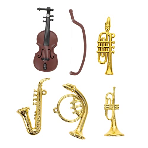 INOOMP 1 Satz Mini-musikinstrumentenmodell Puppenhaus Trompete Violine Musical Miniaturgeigenschmuck Miniatur-geigenmodell Dekoration Von Musikinstrumentenmodellen Plastik INOOMP 1 Satz Mini-musikinstrumentenmodell Puppenhaus Trompete Violine Musical Miniaturgeigenschmuck Miniatur-geigenmodell Dekoration Von Musikinstrumentenmodellen Plastik von INOOMP