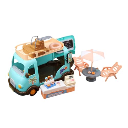 INOOMP 1 Satz Miniatur Puppenhausmöbel Set Mit Simulations Eiswagen Strandstuhl Und Für Rollenspiele Und Heimdekoration von INOOMP