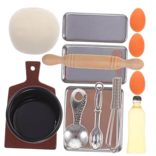 INOOMP 1 Satz Miniatur-backzubehör Winzig Küchenutensilien Für Kleines Backset Miniatur Backen Miniatur-küchenspielzeug Backsets Für 10-12 Plastik von INOOMP