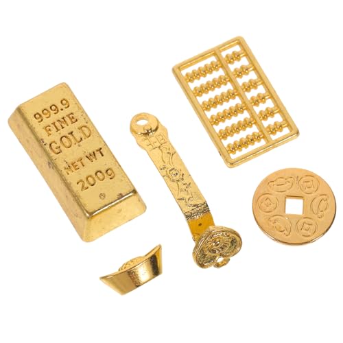 INOOMP 1 Satz Miniatur-reichtumsverzierungen Mini- Frühling Festliche Dekoration Dekorativer Mini- Mini-landschaftsverzierung Miniaturbarren Golden Plastik von INOOMP