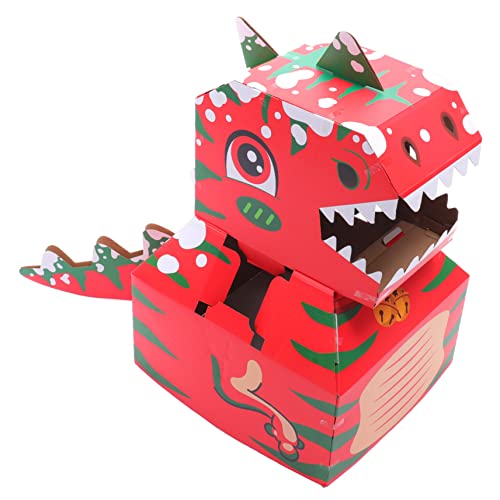 INOOMP 1 Satz Papp -Puzzle -Modell Dinosaurier-Geburtstagsgeschenke -Dinosaurier Dinosaurierfiguren Dino- Party Bag Füllstoffe Dinosaurier Papier rot von INOOMP