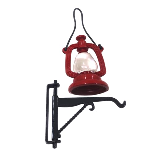 INOOMP 1 Satz Petroleumlampe Modell Puppenhaus Vintage-Möbel Miniaturmodell Einer Kerosinlampe Puppenhauszubehör Puppenhaus-Party-Kerosin-Licht- dekorative Petroleumlampe Legierung von INOOMP