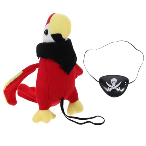 INOOMP 1 Satz Pirat Papagei Kostüm mit Augenmaske und Schwarzem Teiliges Plüsch Zubehör für Halloween und Cosplay für Piratenpartys und Lustige INOOMP 1 Satz Pirat Papagei Kostüm mit Augenmaske und Schwarzem Teiliges Plüsch Zubehör für Halloween und Cosplay für Piratenpartys und Lustige von INOOMP