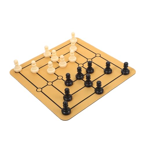 INOOMP 1 Satz Portable Männer Morris Spielset Tragbares Brettspiel für Familienspaß und Traditionelle Unterhaltung für Zusammenkünfte und Reisen Leicht und Einfach zu Transportieren INOOMP 1 Satz Portable Männer Morris Spielset Tragbares Brettspiel für Familienspaß und Traditionelle Unterhaltung für Zusammenkünfte und Reisen Leicht und Einfach zu Transportieren von INOOMP
