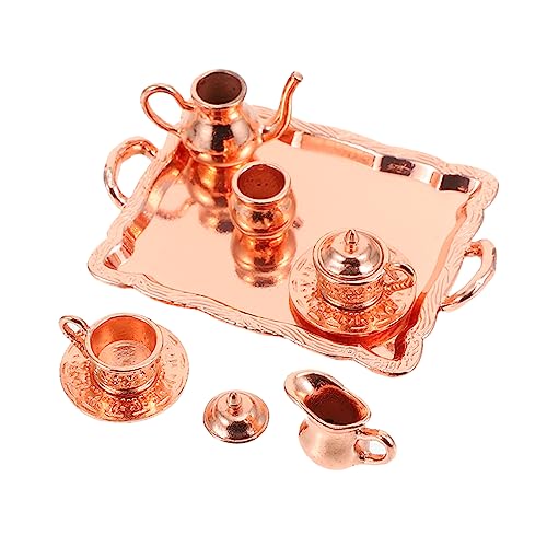 INOOMP 1 Satz Puppenhaus-Modell Mini Wasserkocher Mini-Teekannen Wasserkocher klein Mini-Hausversorgung aus Metall Miniaturdekoration Legierung Golden von INOOMP