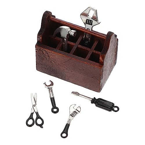 INOOMP 1 Satz Puppenhaus-Werkzeugkasten Mini- -Tool-Kit einfacher Werkzeugkasten Miniatur -Werkzeugfall kleines Werkzeugkit für zu Hause Tiny House Werkzeugkoffer Legierung Schwarz INOOMP 1 Satz Puppenhaus-Werkzeugkasten Mini- -Tool-Kit einfacher Werkzeugkasten Miniatur -Werkzeugfall kleines Werkzeugkit für zu Hause Tiny House Werkzeugkoffer Legierung Schwarz von INOOMP