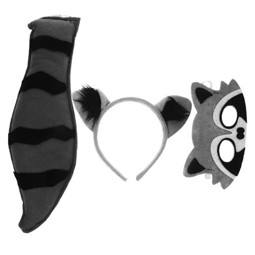 INOOMP 1 Satz Raccoon Kostümset mit Maske und Tierische Party Zubehör für Halloween und Cosplay Kreative Auftritte und Unvergessliche Feiern von INOOMP