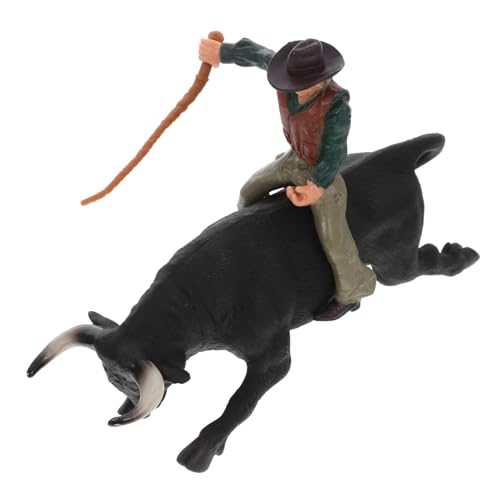 INOOMP Simulation Stierkampf Modellfigur Matador Spielzeug für Kinder Lebendige Bullenfigur als Dekoration Robustes Tiermodell für Schlafzimmer und Wohnzimmer für Western Fans von INOOMP