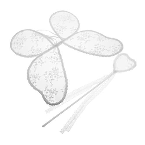 INOOMP 1 Satz Schmetterlingsflügel Engelsflügel Schmetterlingsstäbe Zauberstäbe Feenprinzessin Flügel Weihnachts-Cosplay-Party Metall Weiß INOOMP 1 Satz Schmetterlingsflügel Engelsflügel Schmetterlingsstäbe Zauberstäbe Feenprinzessin Flügel Weihnachts-Cosplay-Party Metall Weiß von INOOMP